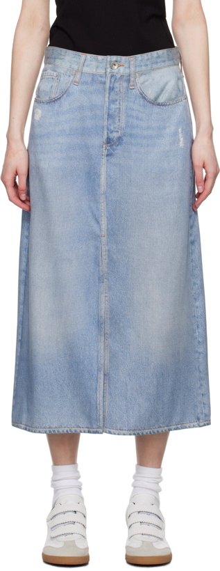 Photo: rag & bone Blue Miramar Midi Skirt