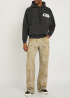 Cole Buxton Star Racing Hooded Printed Cotton Sweatshirt Black