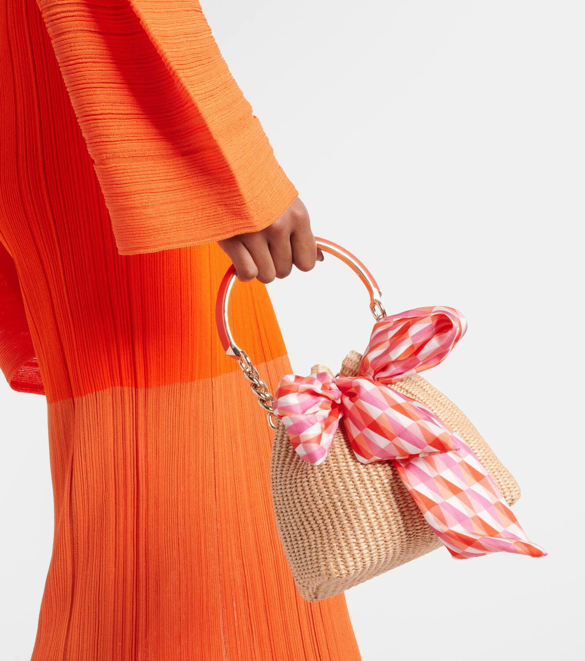 Jimmy Choo Bon Bon Small raffia bucket bag Jimmy Choo