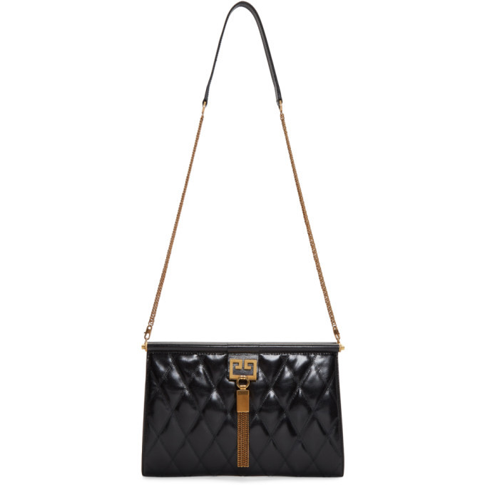 Black cloth purse, shoulder - Gem