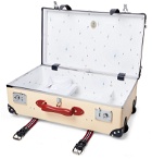 Globe-Trotter - St Moritz 26" Striped Webbing and Leather-Trimmed Fibreboard Suitcase - Neutrals