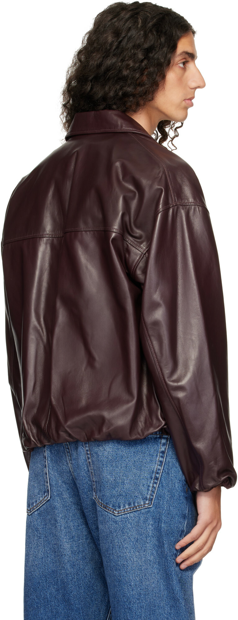 Arma Brown Backett Reversible Leather Bomber Jacket