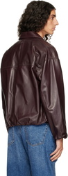 Arma Brown Backett Reversible Leather Bomber Jacket