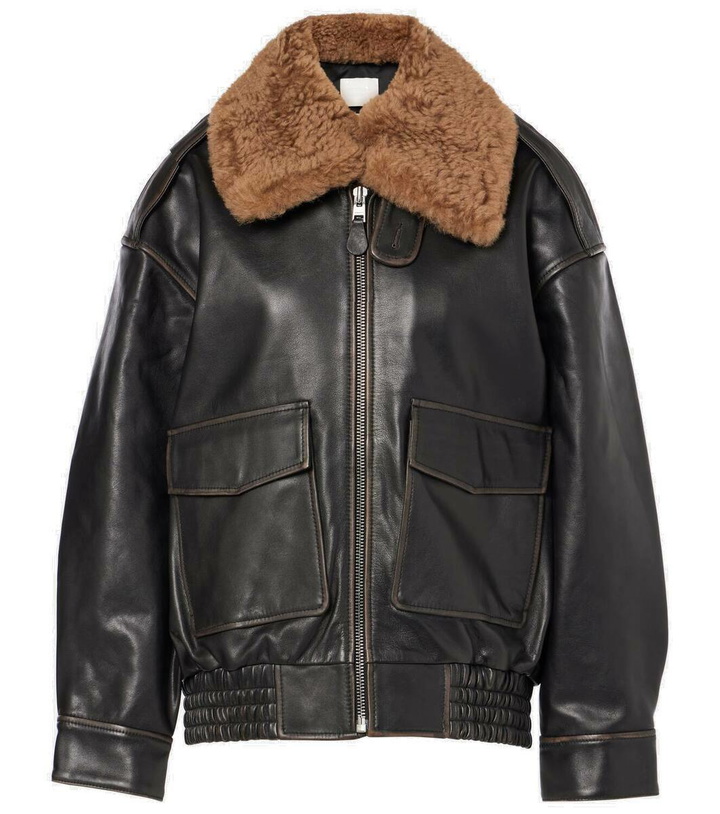 Photo: Citizens of Humanity Santiago shearling-trimmed leather jacket