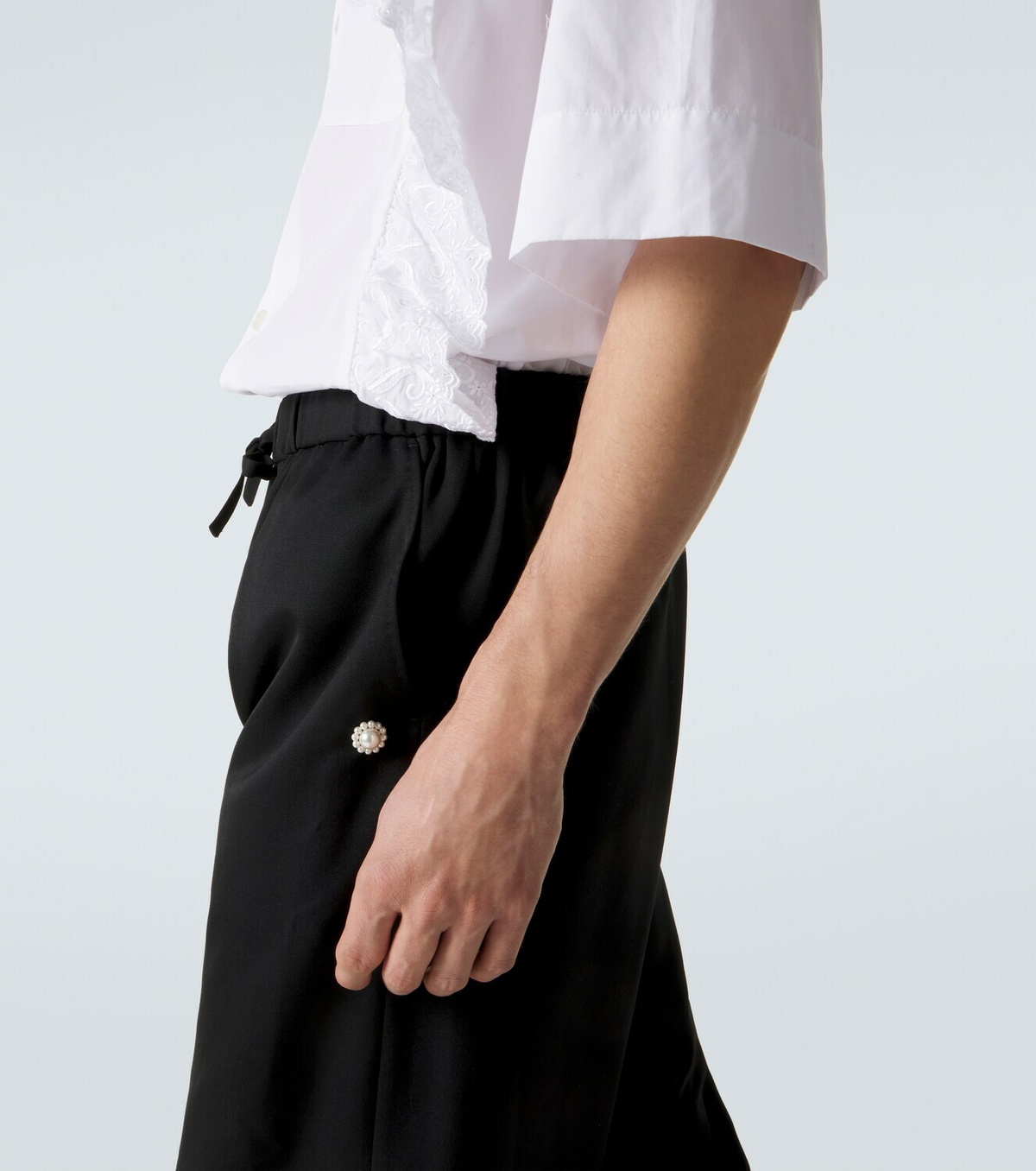 Simone Rocha Crêpe satin wide-leg pants