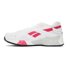 Reebok Classics White and Pink Aztrek Sneakers