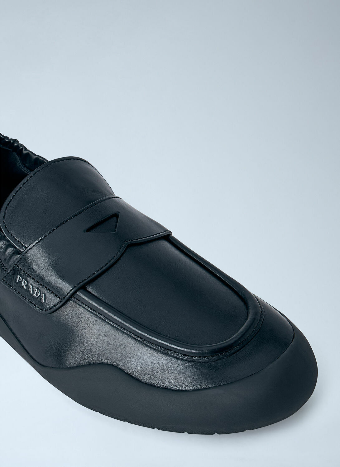 Prada Leather Slip-On Loafers