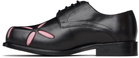 Stefan Cooke SSENSE Exclusive Black & Pink Slashed Square Toe Derbys