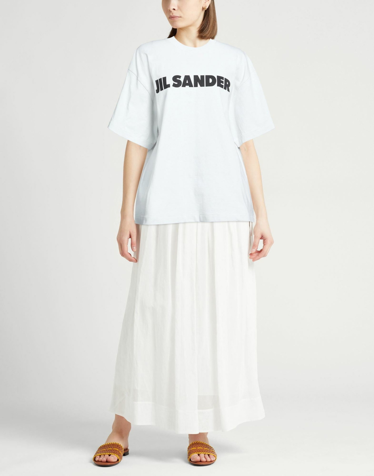 Jil Sander Womens T-shirt Light in Grey