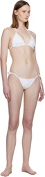 JACQUEMUS White 'The Picot' Bikini Top