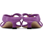 Jimmy Choo Purple Emeri Stone 35 Heeled Sandals