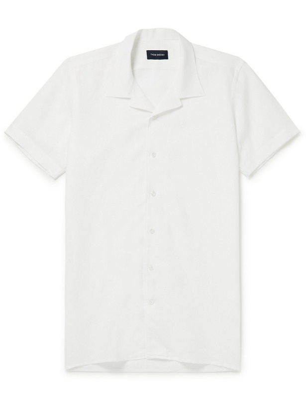 Photo: THOM SWEENEY - Camp-Collar Linen Shirt - White