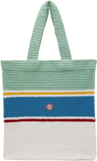 Casablanca Blue & White Stripe Tote