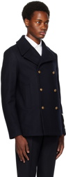 Golden Goose Navy Dandy Peacoat