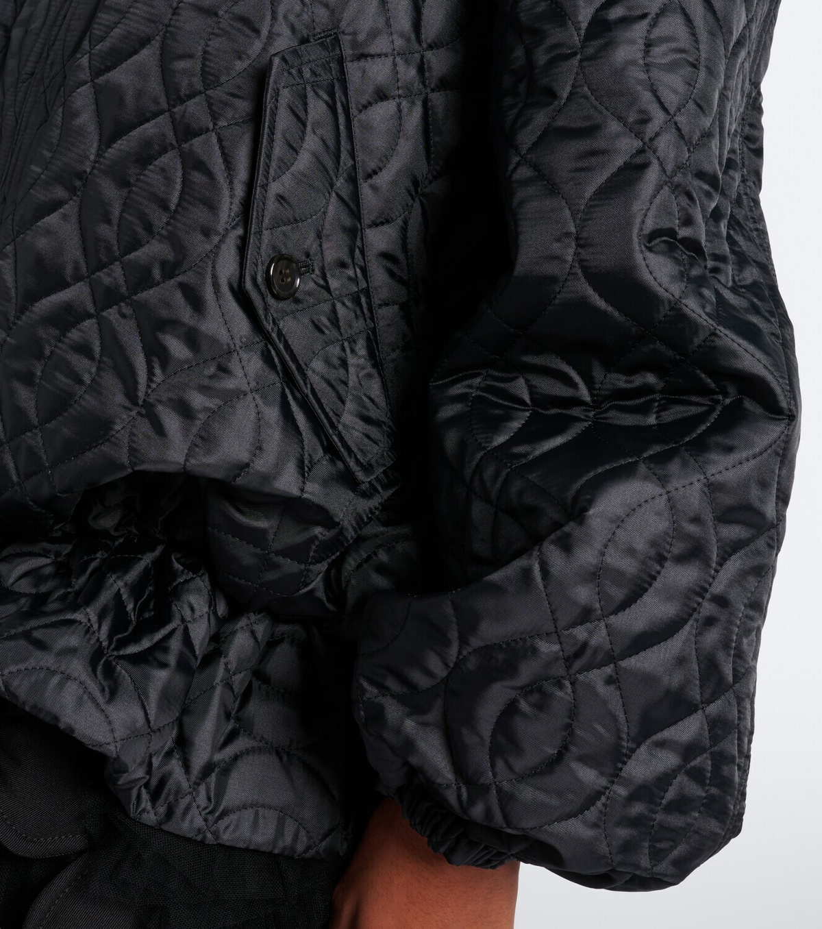 Noir Kei Ninomiya Gathered quilted jacket