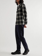 Officine Générale - Drew Tapered Pleated Wool Trousers - Blue