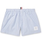 Thom Browne - Striped Cotton Oxford Boxer Shorts - Blue