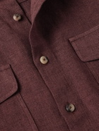 De Bonne Facture - Linen and Wool-Blend Overshirt - Red