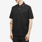 Gucci Men's Logo Collar Polo in Black