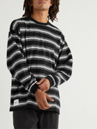 WTAPS - Jam Striped Cotton-Jersey T-Shirt - Black