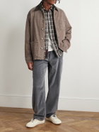 Bottega Veneta - Logo-Appliquéd Suede-Trimmed Denim Jacket - Brown