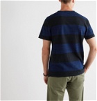 RRL - Striped Mélange Cotton-Jersey T-Shirt - Blue