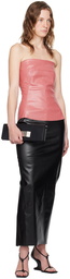 Rick Owens Black Porterville Dirt Pillar Denim Maxi Skirt