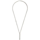 Gucci Silver Ghost Bar Necklace