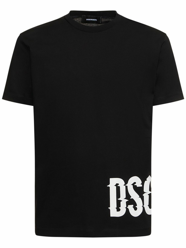 Photo: DSQUARED2 - Logo Printed Cotton T-shirt