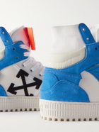 Off-White - 3.0 Off Court Supreme Suede, Leather and Shell High-Top Sneakers - Blue