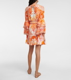 Camilla Embellished floral silk wrap dress