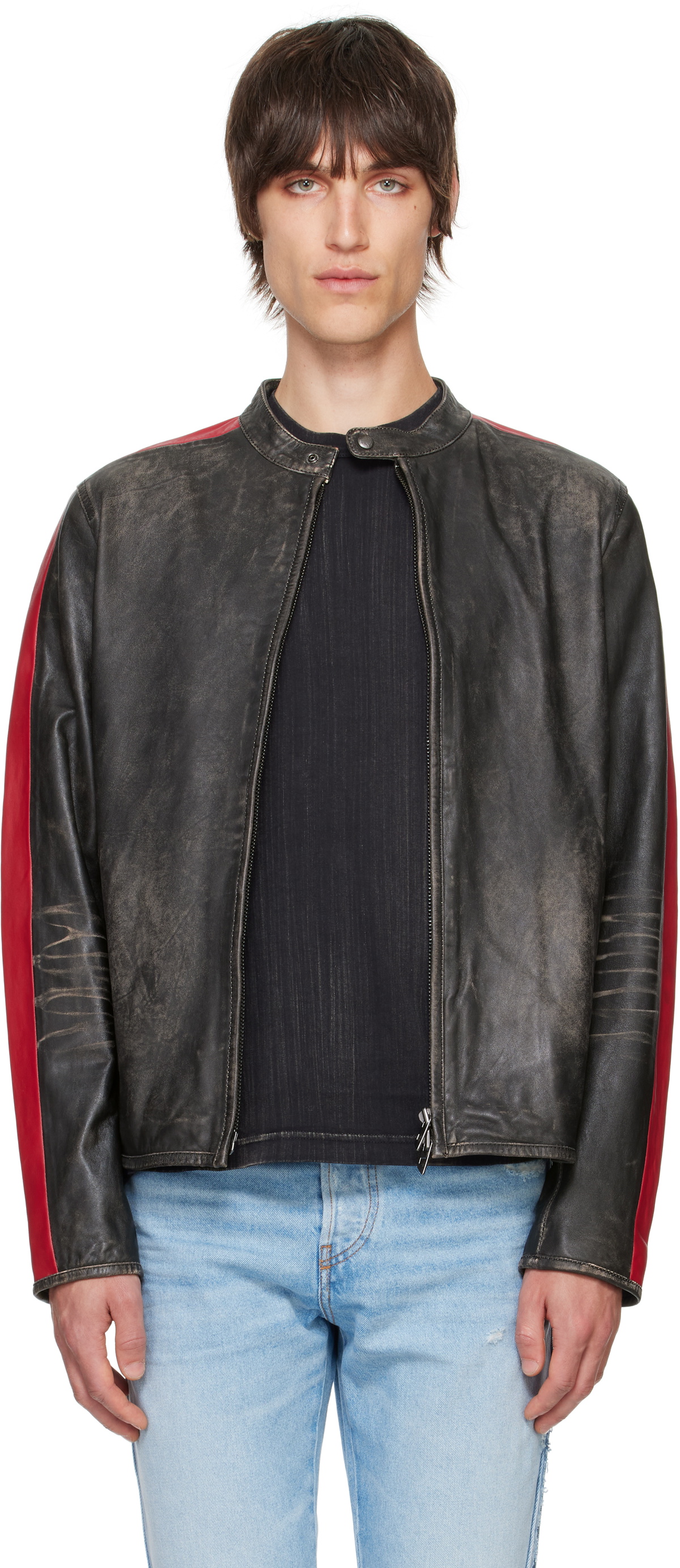 Diesel Black L-Renn Leather Jacket Diesel Diesel Black L-Renn Leather Jacket Diesel