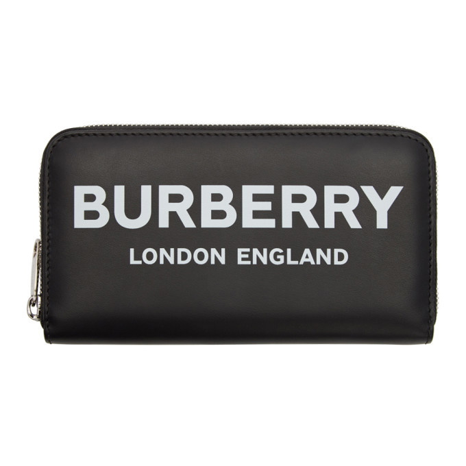 Photo: Burberry Black Logo Zip Continental Wallet