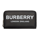 Burberry Black Logo Zip Continental Wallet