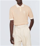 Amiri Waffle-knit cotton-blend polo shirt