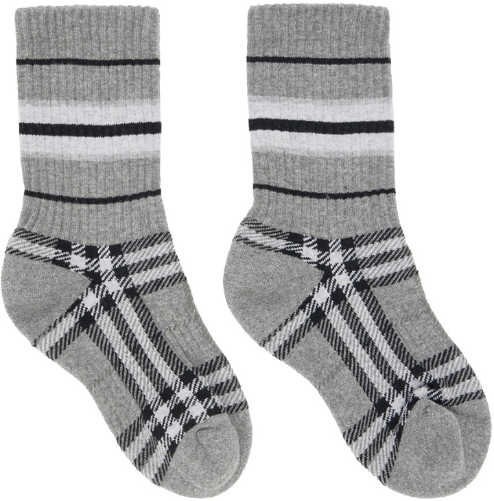 Photo: Burberry Gray Check Mashup Socks