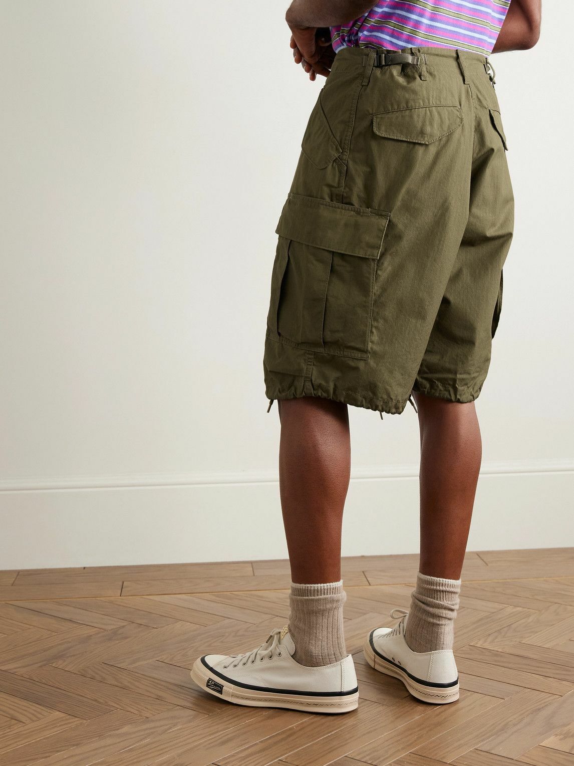 Beams Plus - Straight-Leg Cotton-Ripstop Cargo Shorts - Green