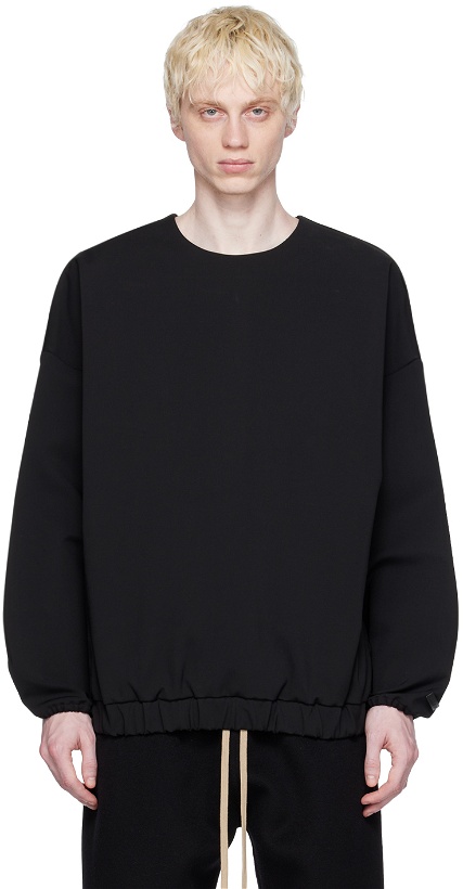 Photo: Fear of God Black Relaxed-Fit Sweatshirt