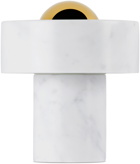 Tom Dixon White & Gold Stone Portable LED Lamp