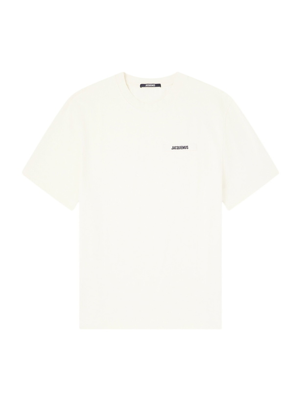Photo: Jacquemus - Logo-Appliquéd Cotton-Jersey T-Shirt - Neutrals