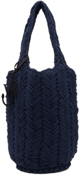 JW Anderson Navy Knitted Shopper Bag