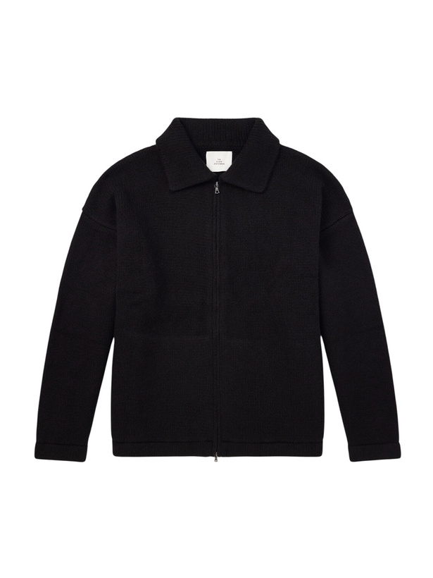 Photo: The Elder Statesman - Hunter Cashmere Zip-Up Sweater - Black