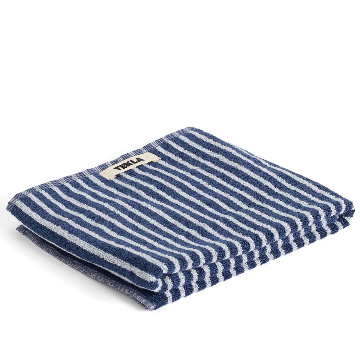 Tekla Fabrics Organic Terry Hand Towel in River Stripes 
