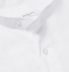 Boglioli - Slim-Fit Grandad-Collar Linen and Cotton-Blend Shirt - White
