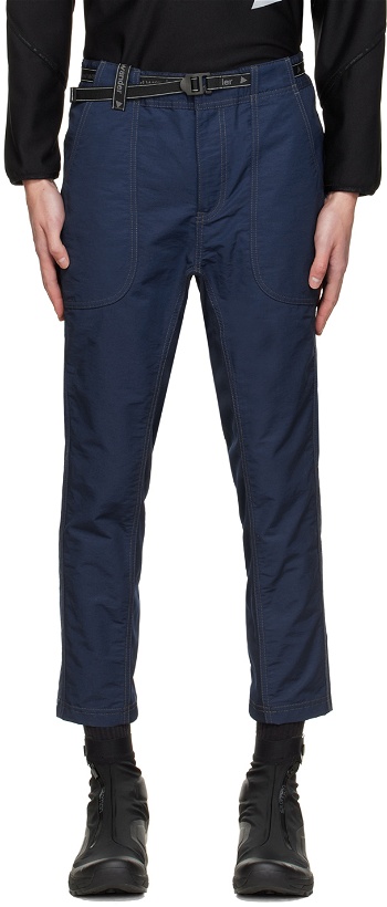 Photo: and wander Navy Paneled Trousers
