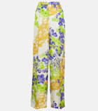 Versace - Floral wide-leg pants