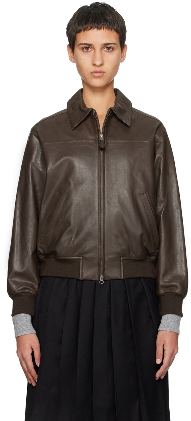 Nothing Written Brown Martino Leather Jacket