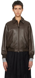 Nothing Written Brown Martino Leather Jacket