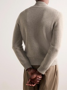 Canali - Slim-Fit Wool and Cashmere-Blend Zip-Up Cardigan - Neutrals