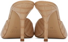 GIABORGHINI Beige Perni 04 Croc Heeled Sandals